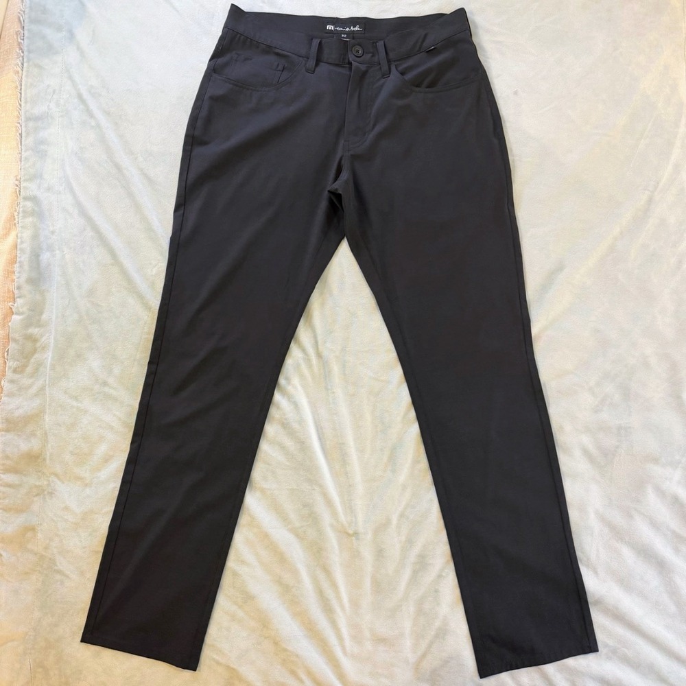 Travis Mathew Pants Mens 32x32 Black Performance Stretch Golf Chino Straight